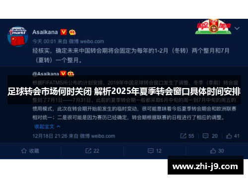 足球转会市场何时关闭 解析2025年夏季转会窗口具体时间安排 足球转会市场何时关闭 解析2025年夏季转会窗口具体时间安排